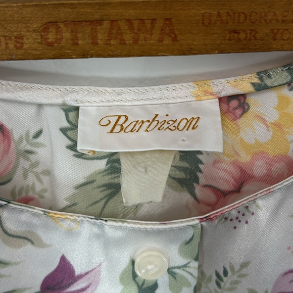 Vintage Barbizon Nightdress Floral Silky Buttons Soft Smooth Flower Pyjamas - Picture 3 of 11